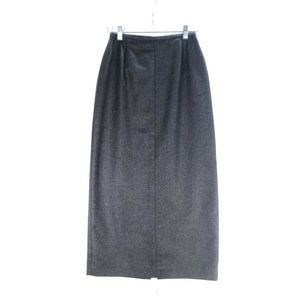 Amanda Smith Pure Wool Maxi Pencil Skirt Ladies 6 Gray Fully Lined Dark Academia